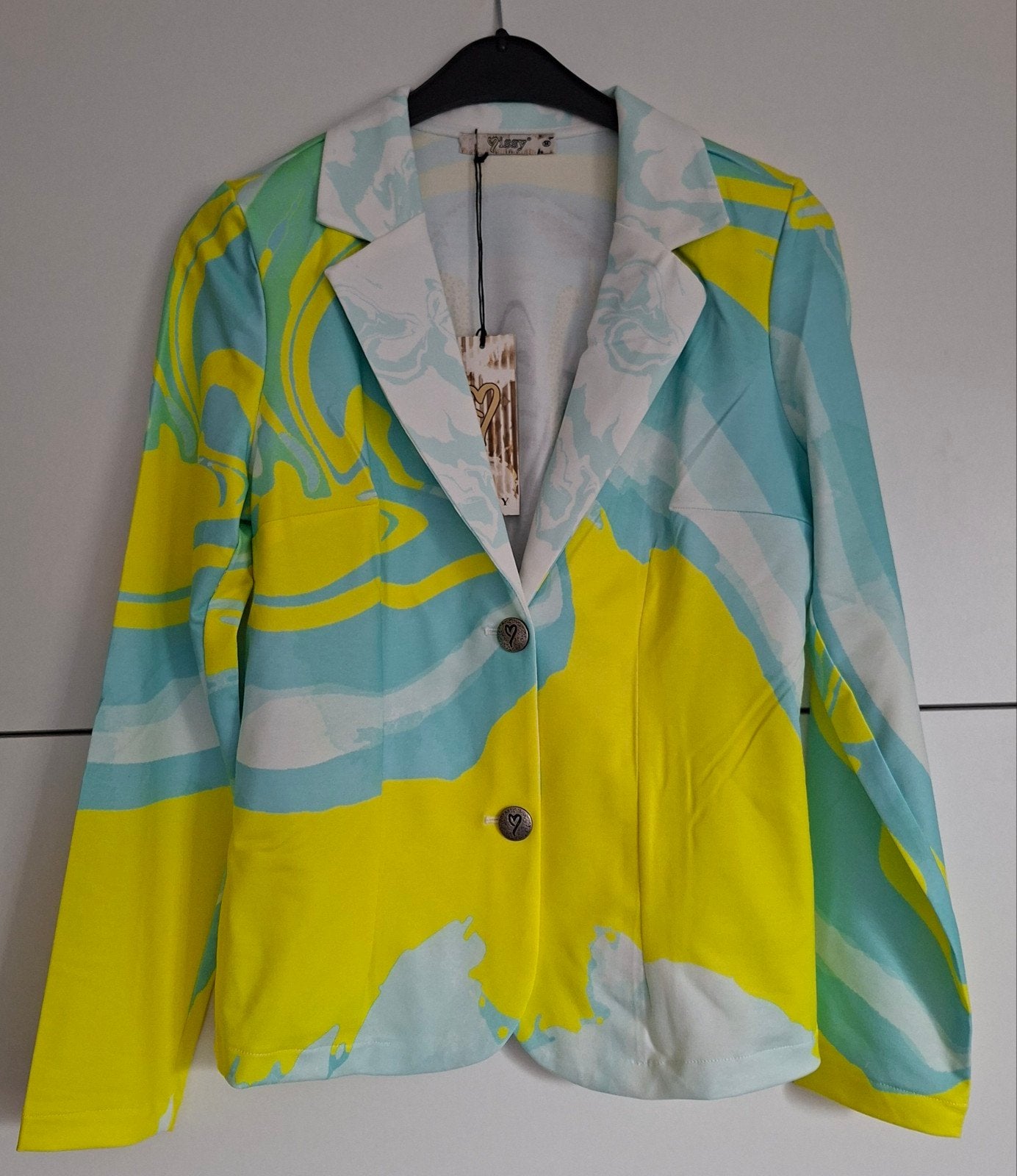 Missy Jasje met opvallende print en strass steentjes, Maat 38/40 (M), Meerkleurig, Nieuw, Missy