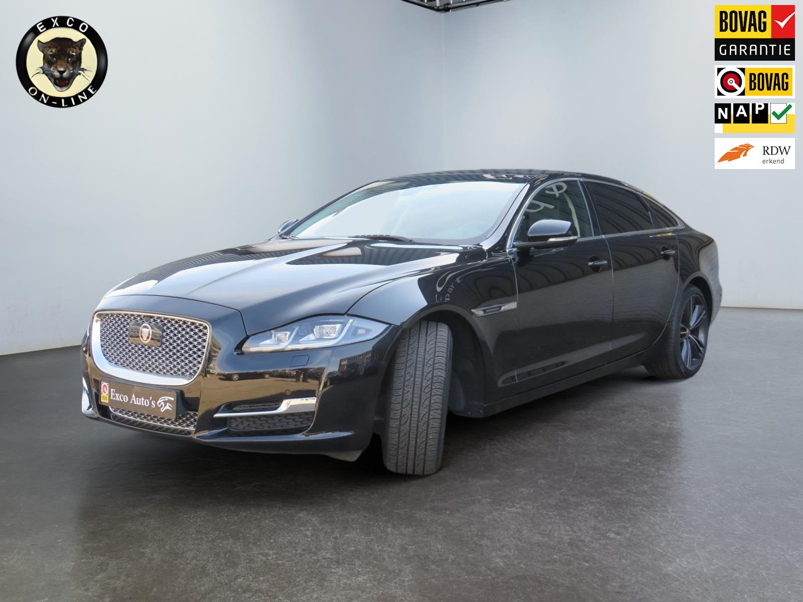 Jaguar XJ 5.0 V8 SC LWB, Automaat, Dealer onderhouden, Achterwielaandrijving, Zwart
