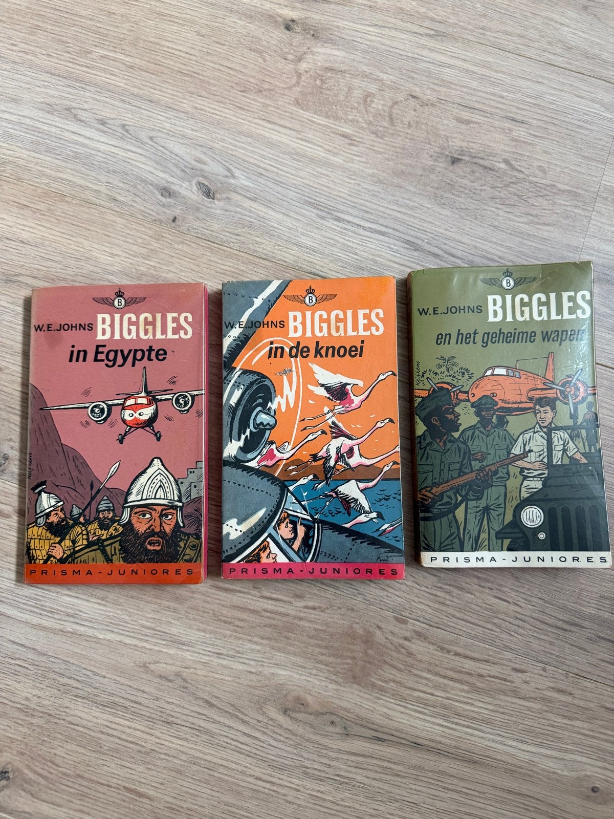 Biggles boeken set - W.E. Johns - Prisma Juniores, Ophalen of Verzenden, Gelezen, Fictie algemeen