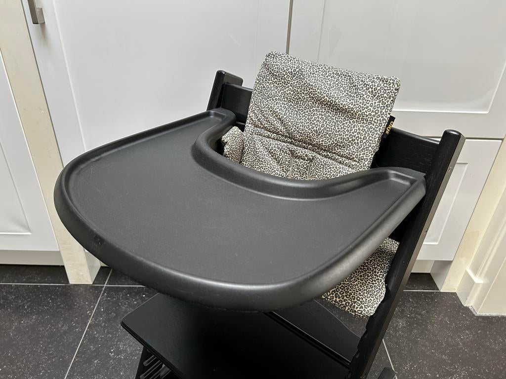 Stokke Tripp Trapp baby set, tray en kussen, Ophalen of Verzenden, Gebruikt, Meegroeistoel, Afneembaar eetblad
