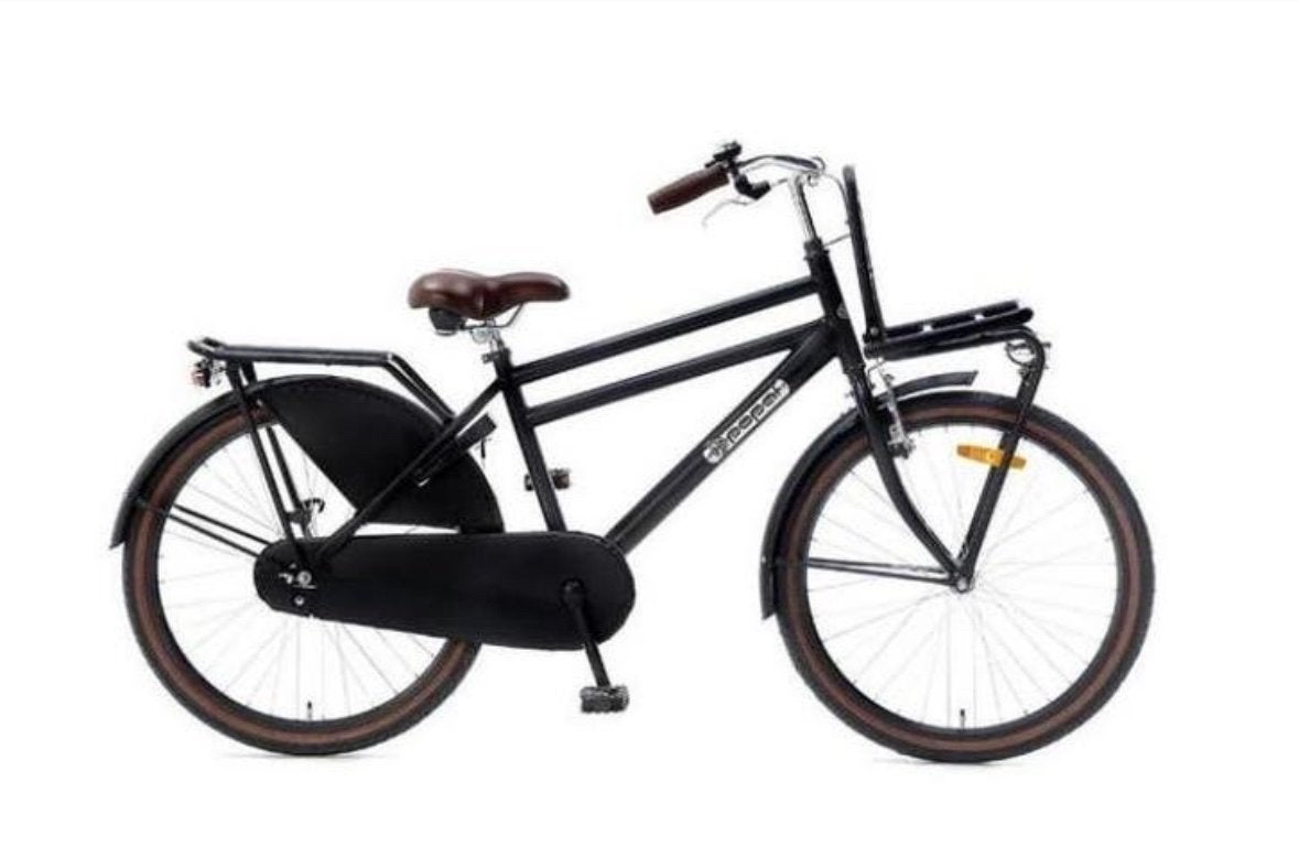Nieuwe Popal Daily Dutch Jongensfiets 24 inch - Mat Zwart, Overige merken, Terugtraprem, Nieuw, Minder dan 49 cm