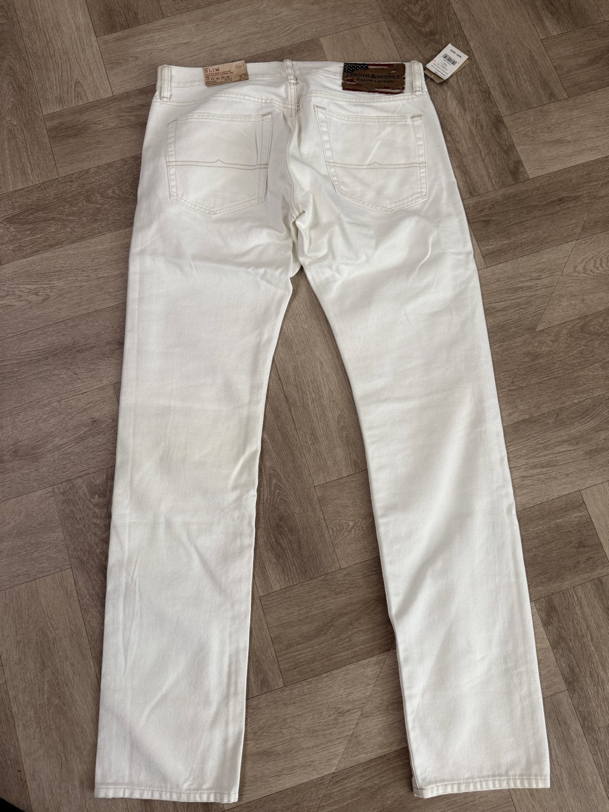 Denim & Supply Ralph Lauren Witte Slim Fit Jeans Heren W32/L, Verzenden, Nieuw, Wit, W32 (confectie 46) of kleiner