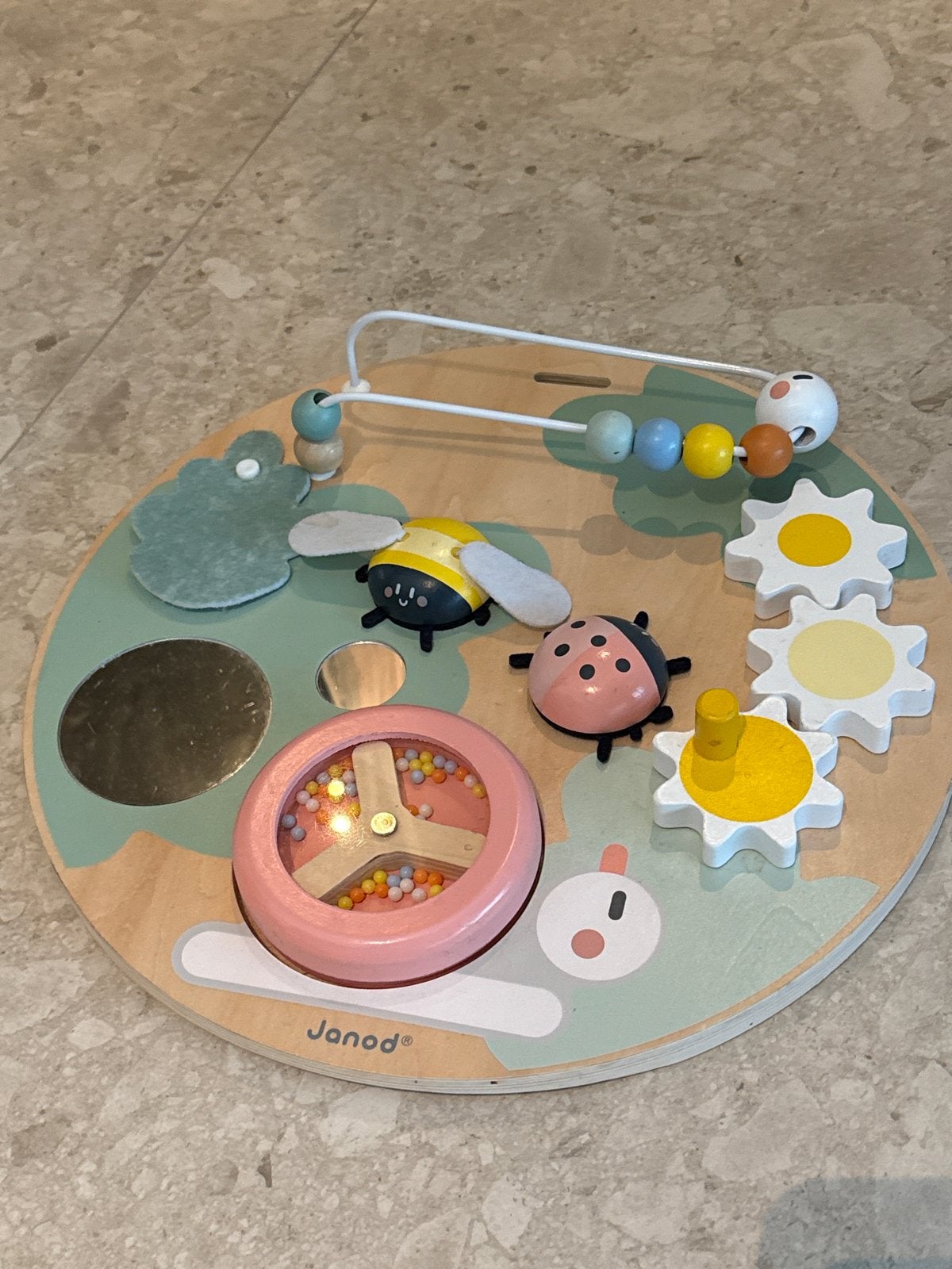 Janod Houten Activiteitenbord voor Baby's, Ophalen of Verzenden, Zo goed als nieuw, Overige typen