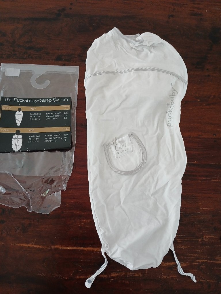 Puckababy piep 0-3 maanden inbakerslaapzakje, Kinderen en Baby's, Dekens, Slaapzakjes en Inbakerproducten, Ophalen, Gebruikt, Minder dan 70 cm