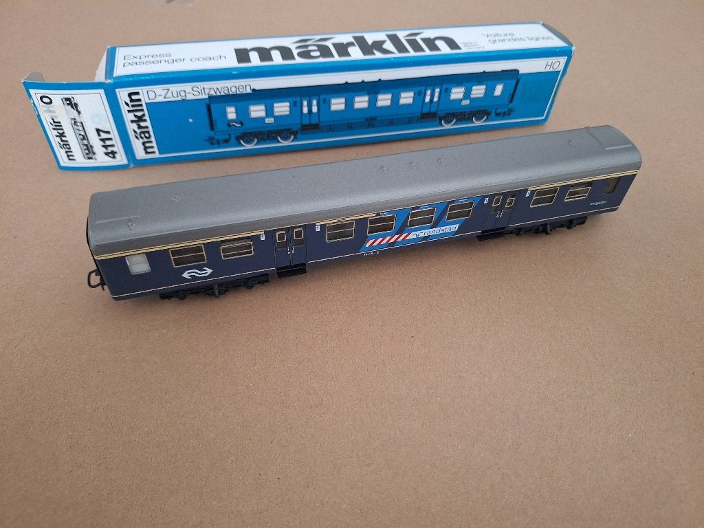 Marklin ns Plan E met reclamebanen, Ophalen, Wisselstroom, Wagon, Märklin