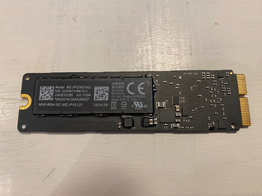 originele apple ssd 256 GB NVMe PCIe, Intern, Gebruikt, Verzenden, SSD