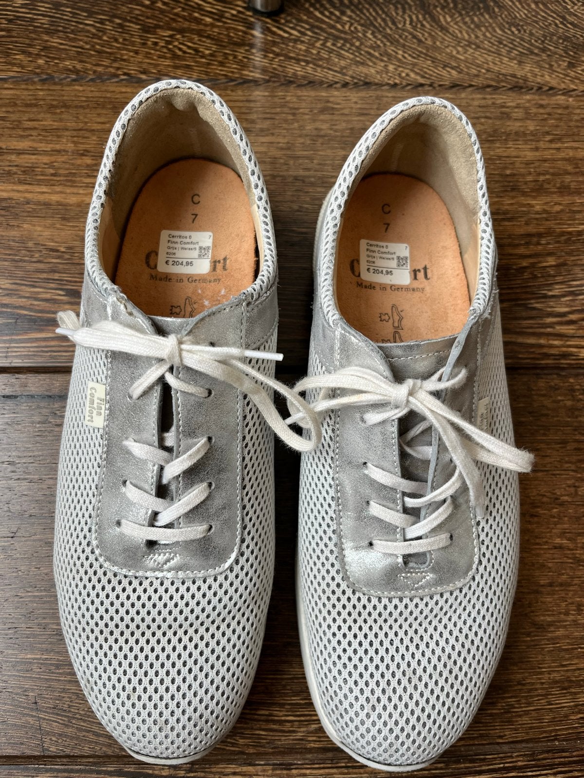 Finn Comfort sneakers - zilverkleurig - maat 7 (40.5), Ophalen of Verzenden, Zo goed als nieuw, Grijs, Sneakers of Gympen