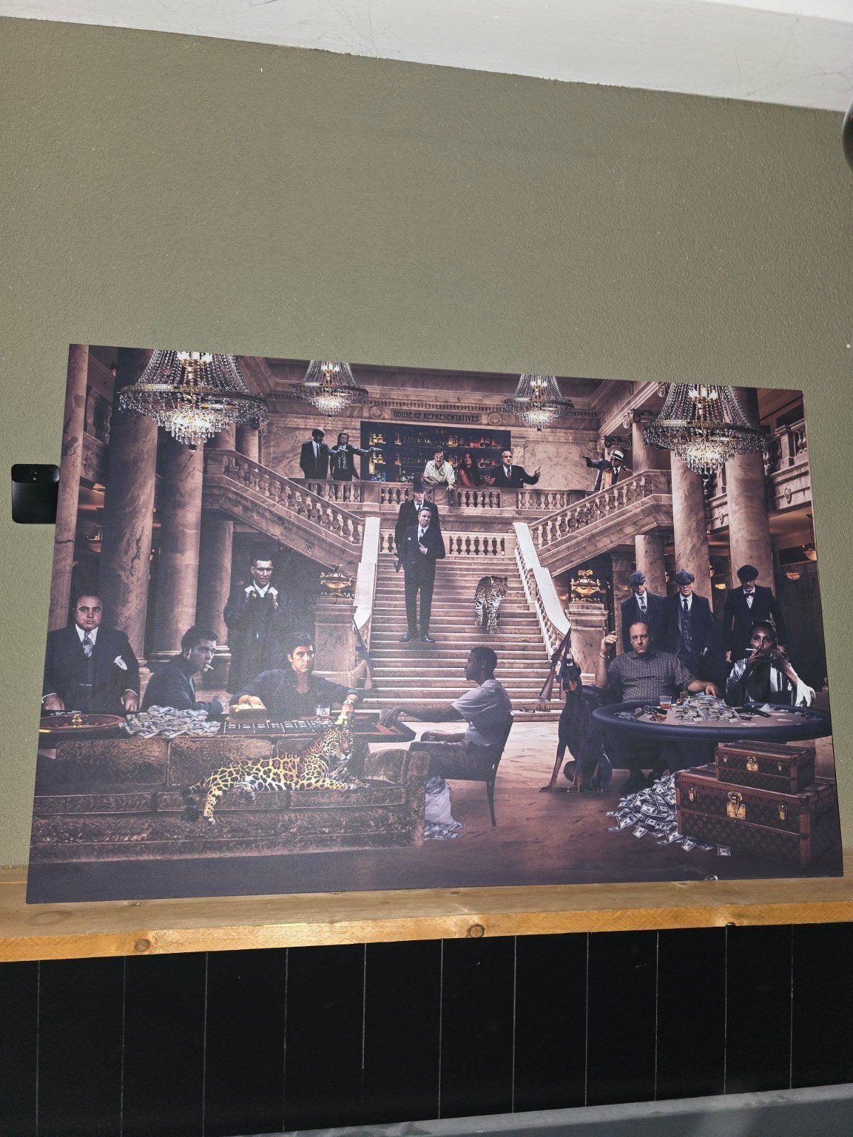 Gangster/Maffia Schilderij - Groot Formaat, Ophalen, Zo goed als nieuw, Schilderij, 100 tot 125 cm