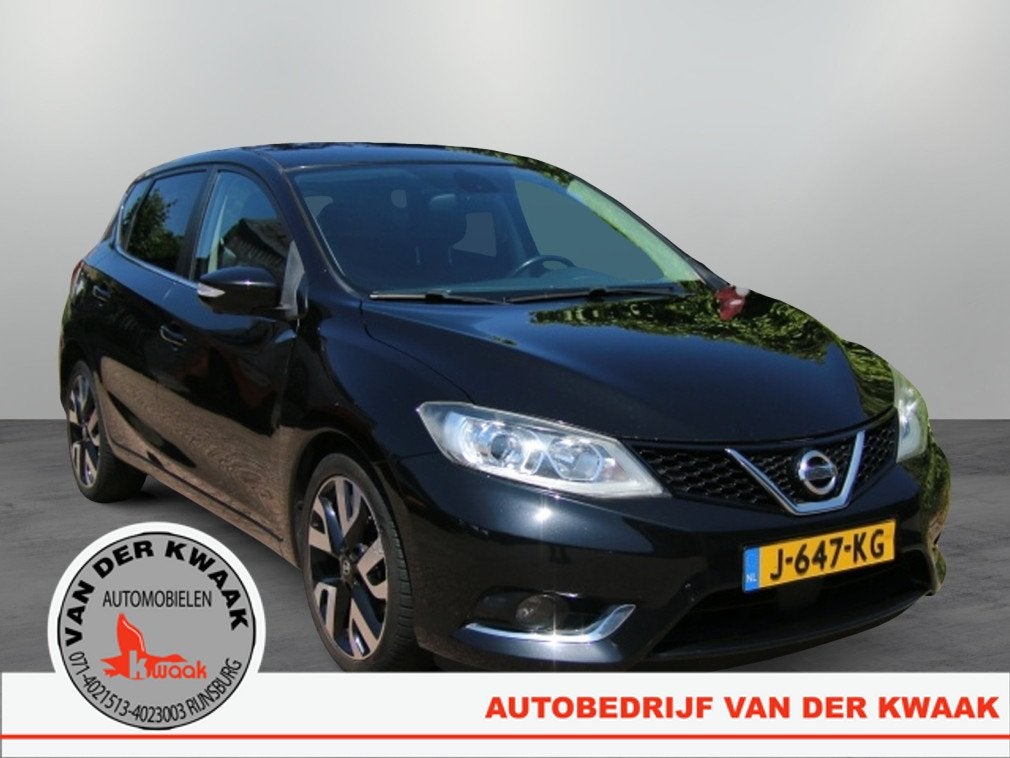 Nissan Pulsar 1.2 DIG-T Tekna (bj 2016), Auto's, Nissan, Gebruikt, 4 cilinders, 1165 kg, Zwart