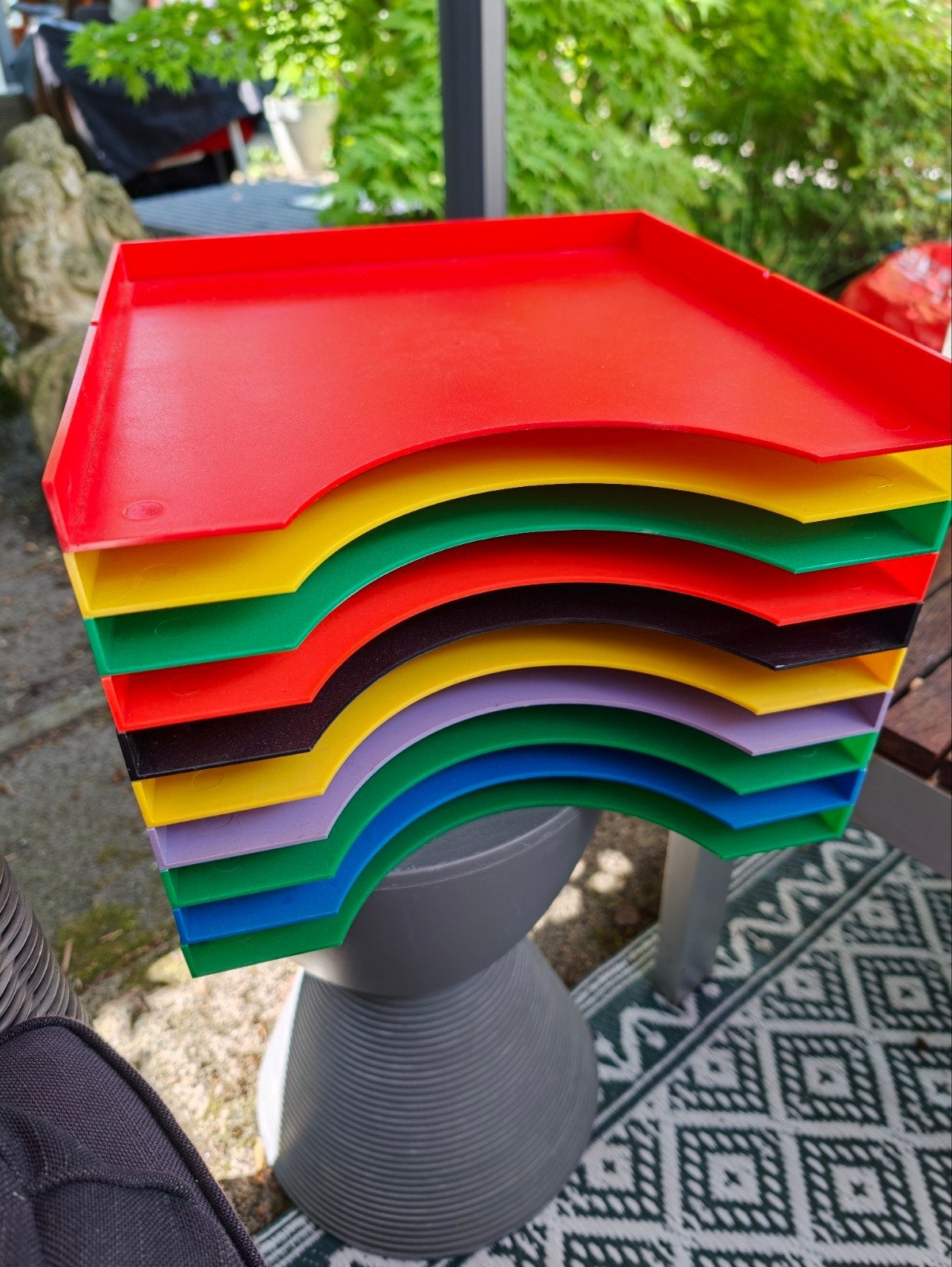 Tigo Archief Delen - Kleurrijke Opbergbakken (10 stuks), Ophalen of Verzenden, Gebruikt
