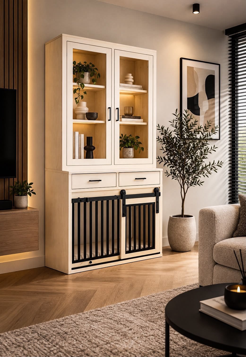 Hondenbench met buffetkast (op maat te maken), Ophalen of Verzenden, Nieuw