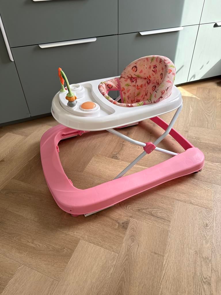 Loopstoel baby roze - Gebruikt maar nette staat, Kinderen en Baby's, Overige Kinderen en Baby's, Gebruikt, Ophalen