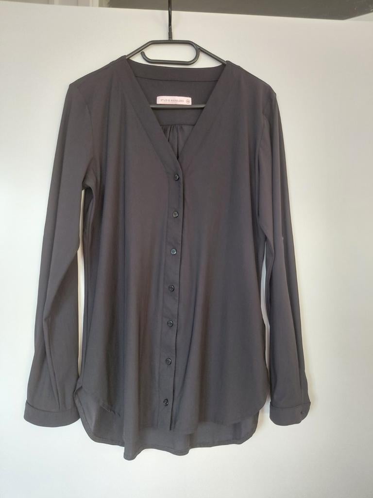 Studio Anneloes Evi Blouse - Blauw & Zwart (XXS/S), Kleding | Dames, Blouses en Tunieken, Studio Anneloes, Zo goed als nieuw, Maat 34 (XS) of kleiner