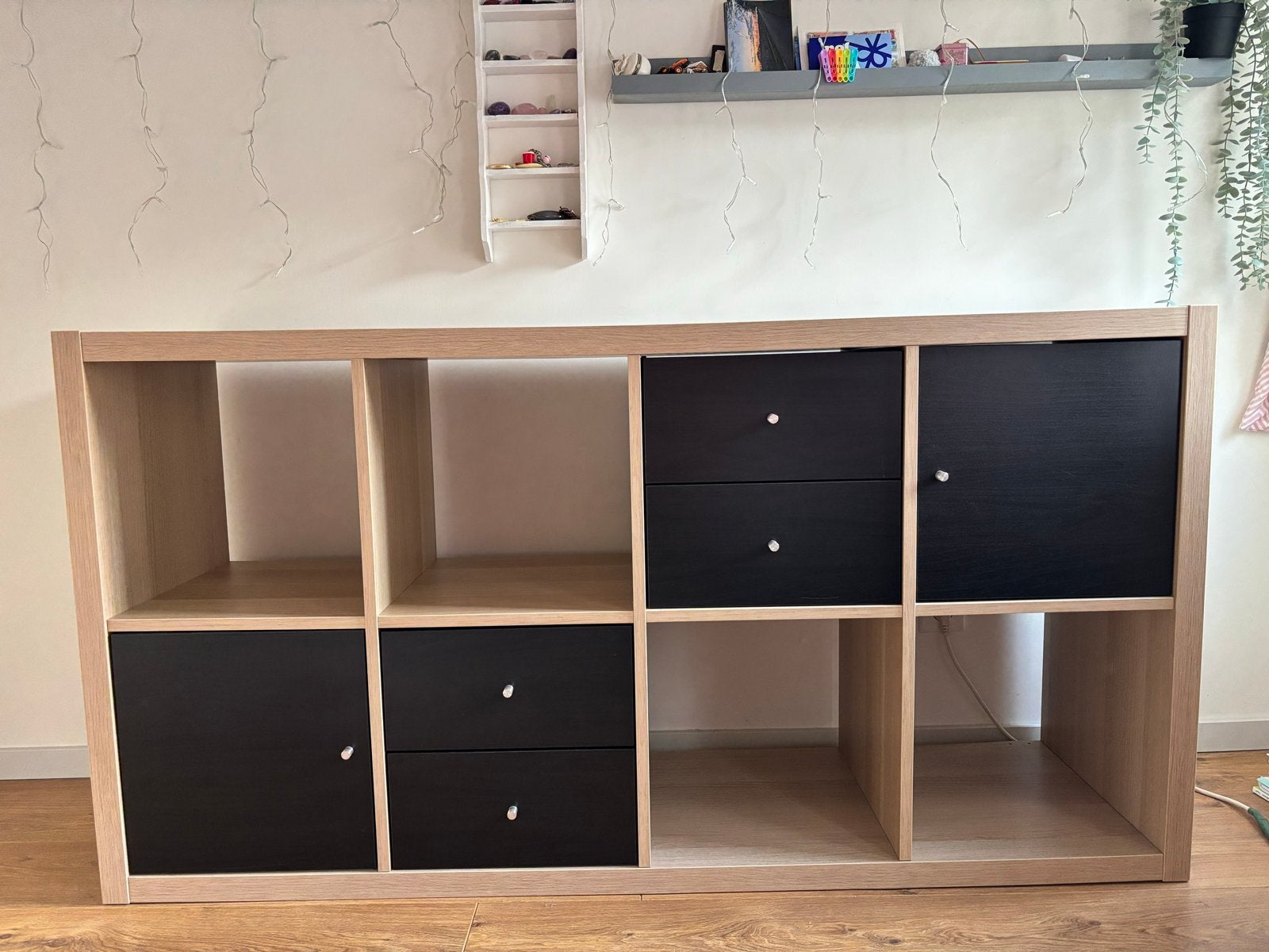 IKEA Kallax kast 8 vakken met deuren en lades, Ophalen, Gebruikt