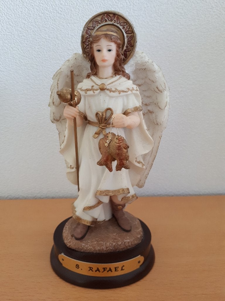 Beeldje Aartsengel engel Rafaël  Raphaël religieus, Ophalen, Gebruikt, Beeld(je), Christendom | Katholiek