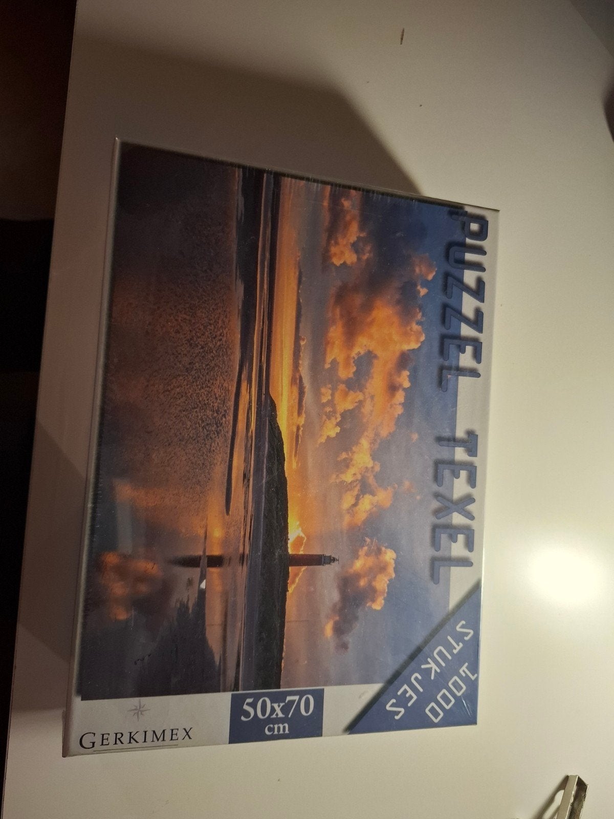 Legpuzzel Texel zonsondergang 1000 stukjes Gerkimex, Hobby en Vrije tijd, Denksport en Puzzels, Ophalen, 500 t/m 1500 stukjes
