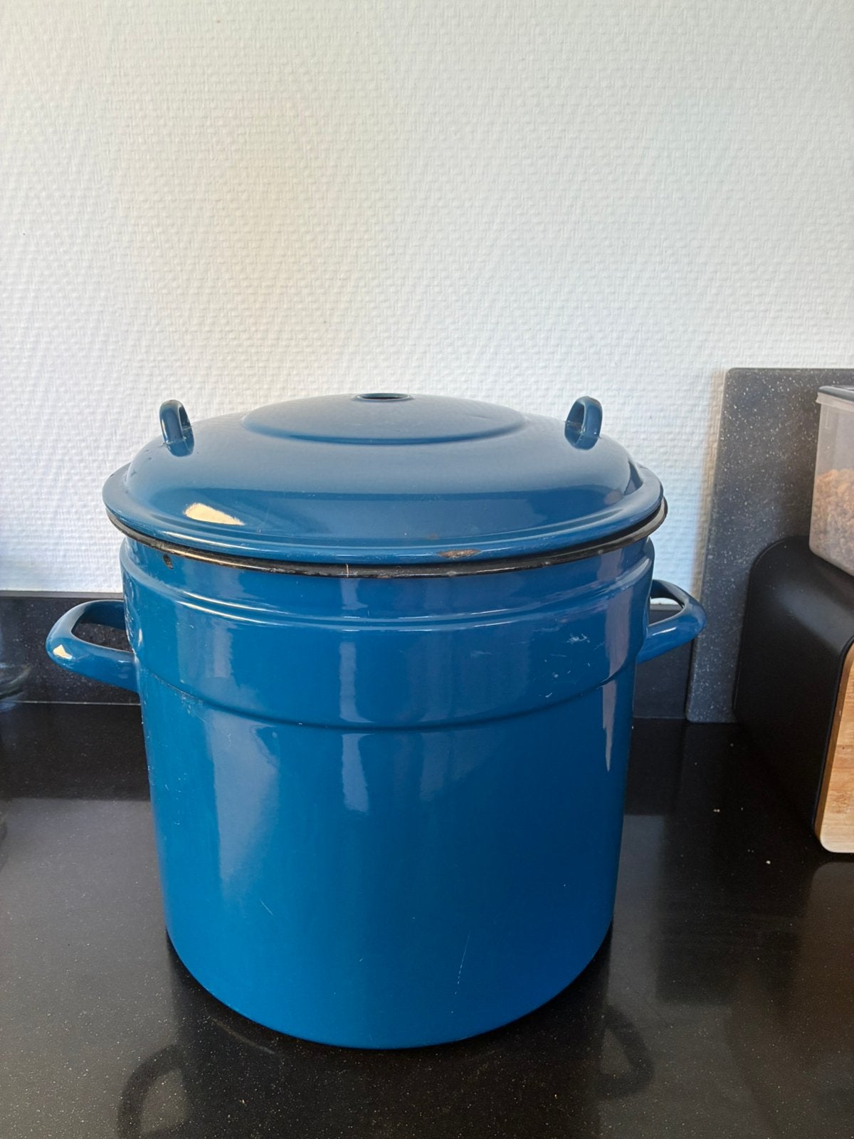 vintage emaille weckketel inmaakketel, Gebruikt, Met deksel, Overige typen, Ophalen of Verzenden