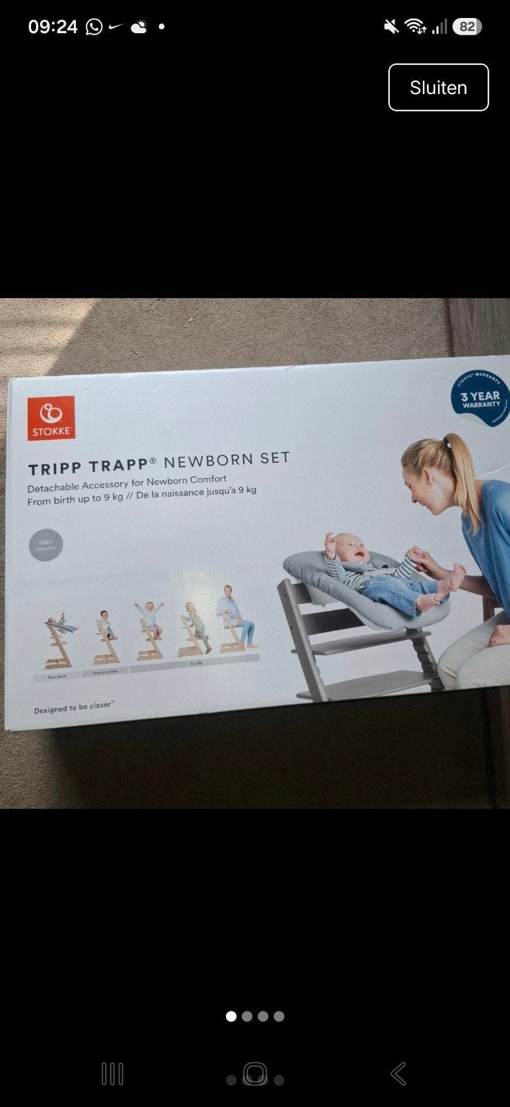 Stokke Tripp Trapp Newborn Set - Zo goed als nieuw, Ophalen, Zo goed als nieuw, Overige typen, Gordel(s)