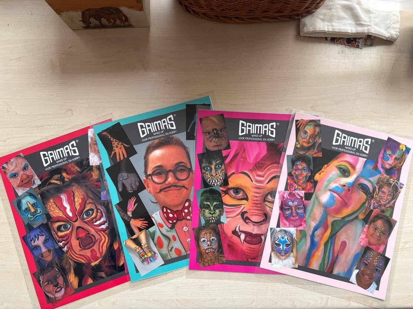 Grimas make-up voorbeelden, Gebruikt, Overige thema's, Meerkleurig, Ophalen of Verzenden