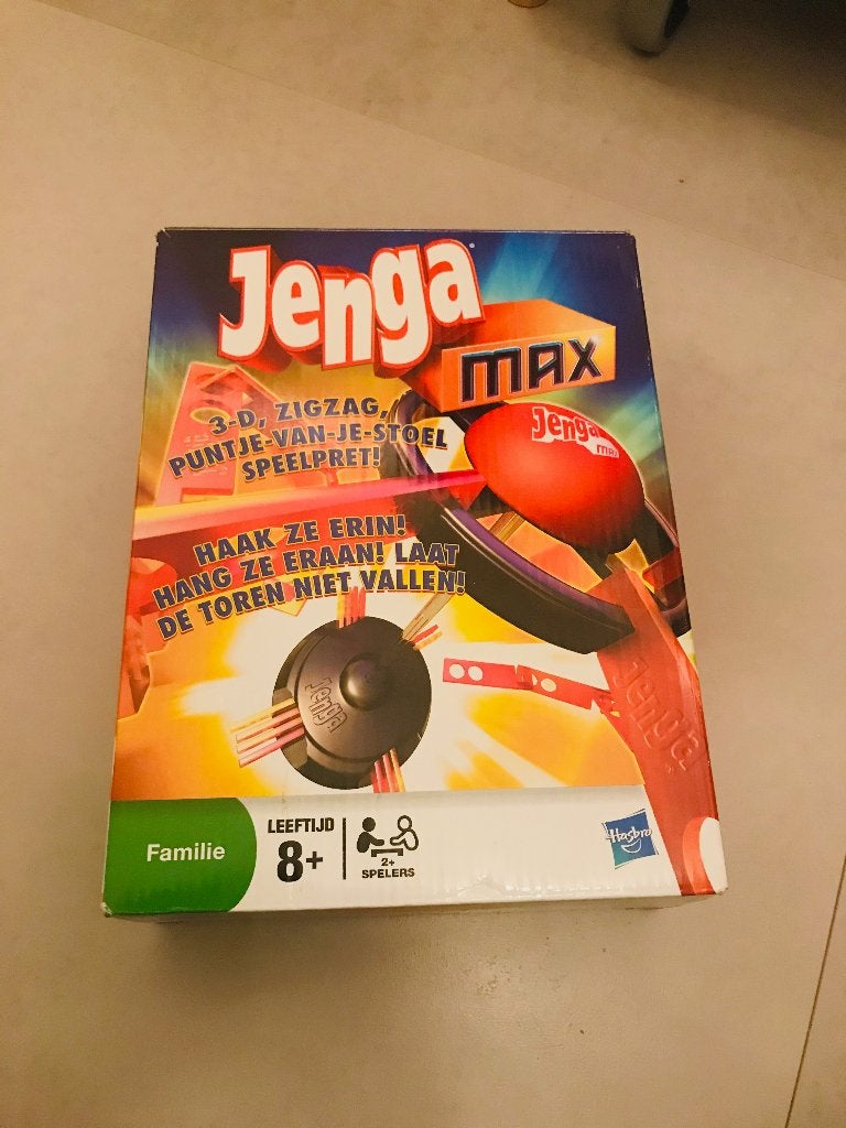 Jenga Max - Spannend Stapelspel voor het Hele Gezin, Vijf spelers of meer, Ophalen of Verzenden, Zo goed als nieuw, Parker