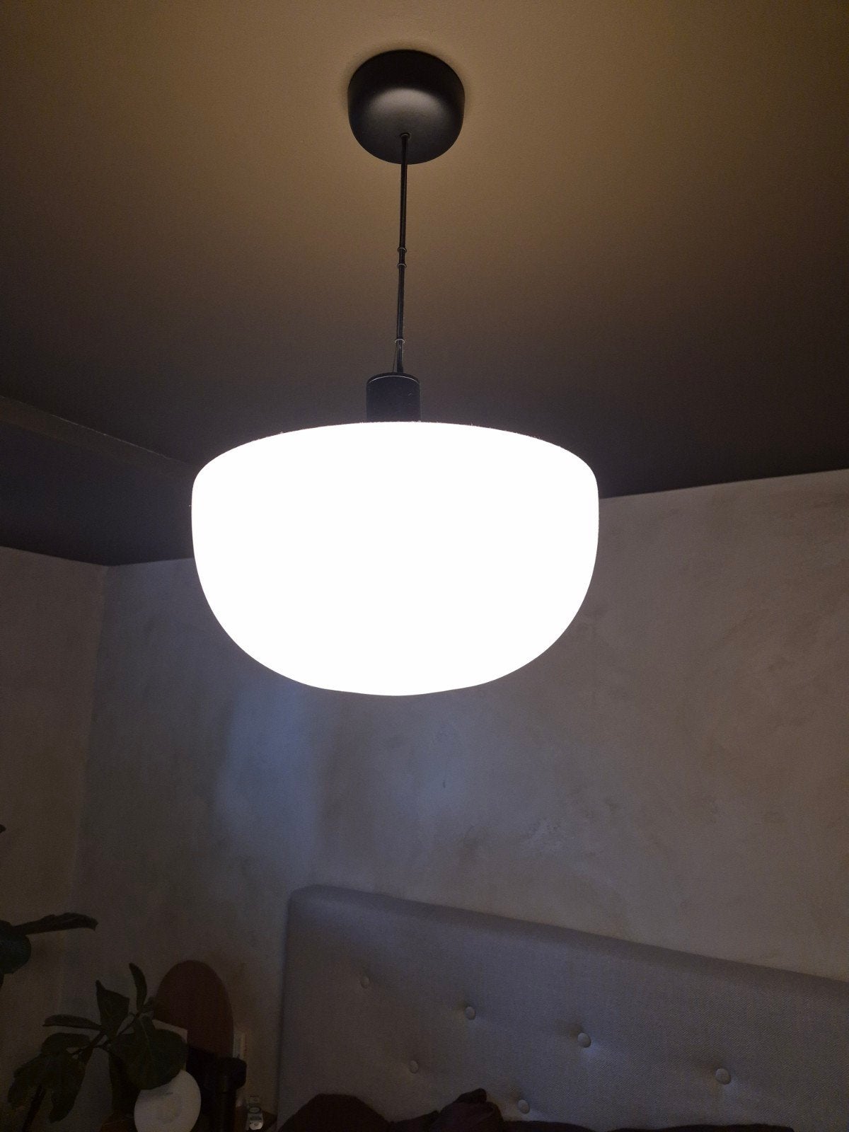 Audo Copenhagen hanglamp Bank opaal glas handgeblazen, Ophalen of Verzenden, Gebruikt, Glas, E27 (groot)