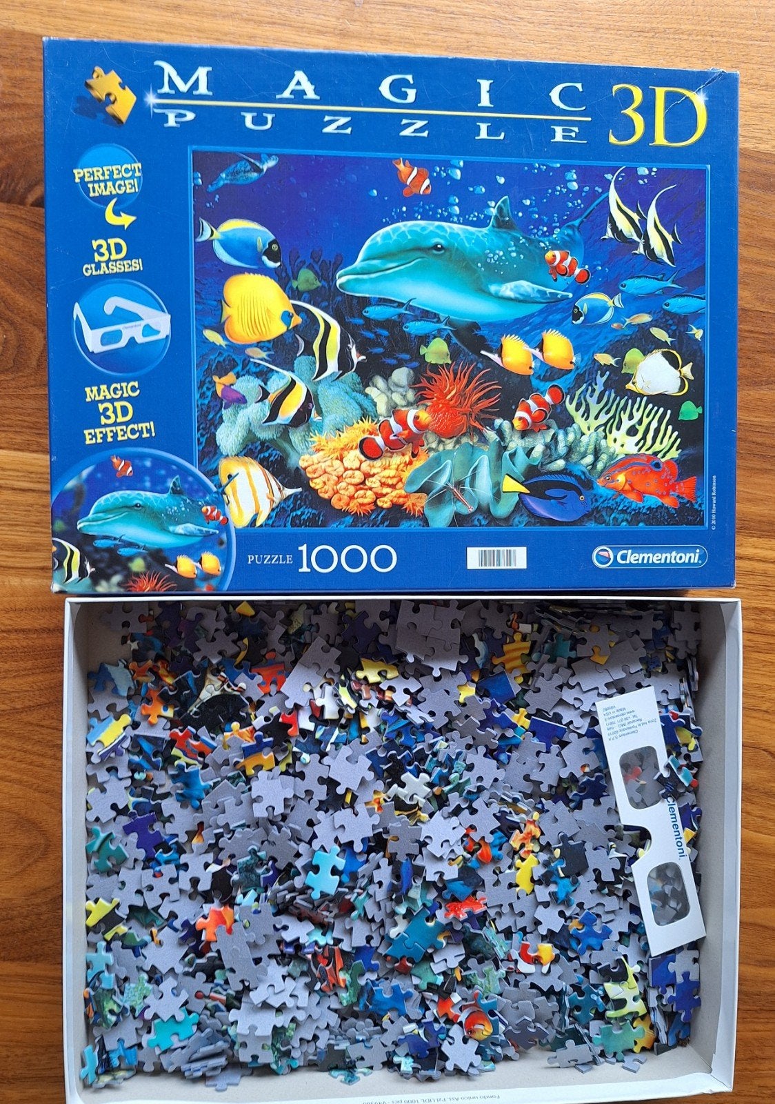 Magic 3D Dolfijnenrif vissen dolfijn puzzel, Ophalen of Verzenden, Minder dan 500 stukjes, Zo goed als nieuw, Rubik's of 3D-puzzel