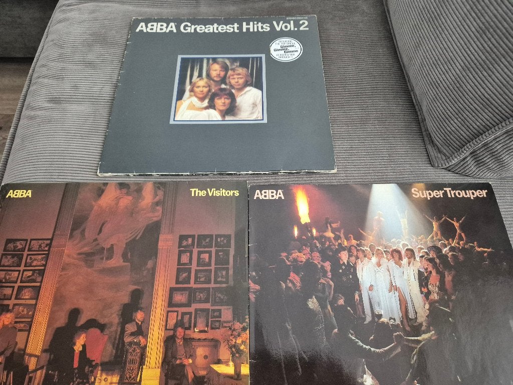 ABBA 3 lp's, Beschermende buitenhoes, LP, Gebruikt, Pop