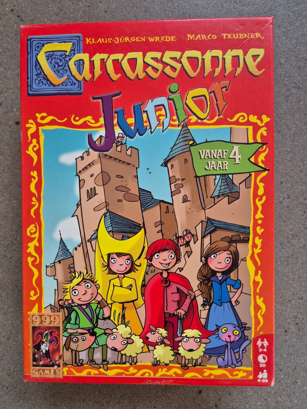 Carcassonne Junior bordspel - Vanaf 4 jaar, Een of twee spelers, Ophalen, Zo goed als nieuw, 999 Games