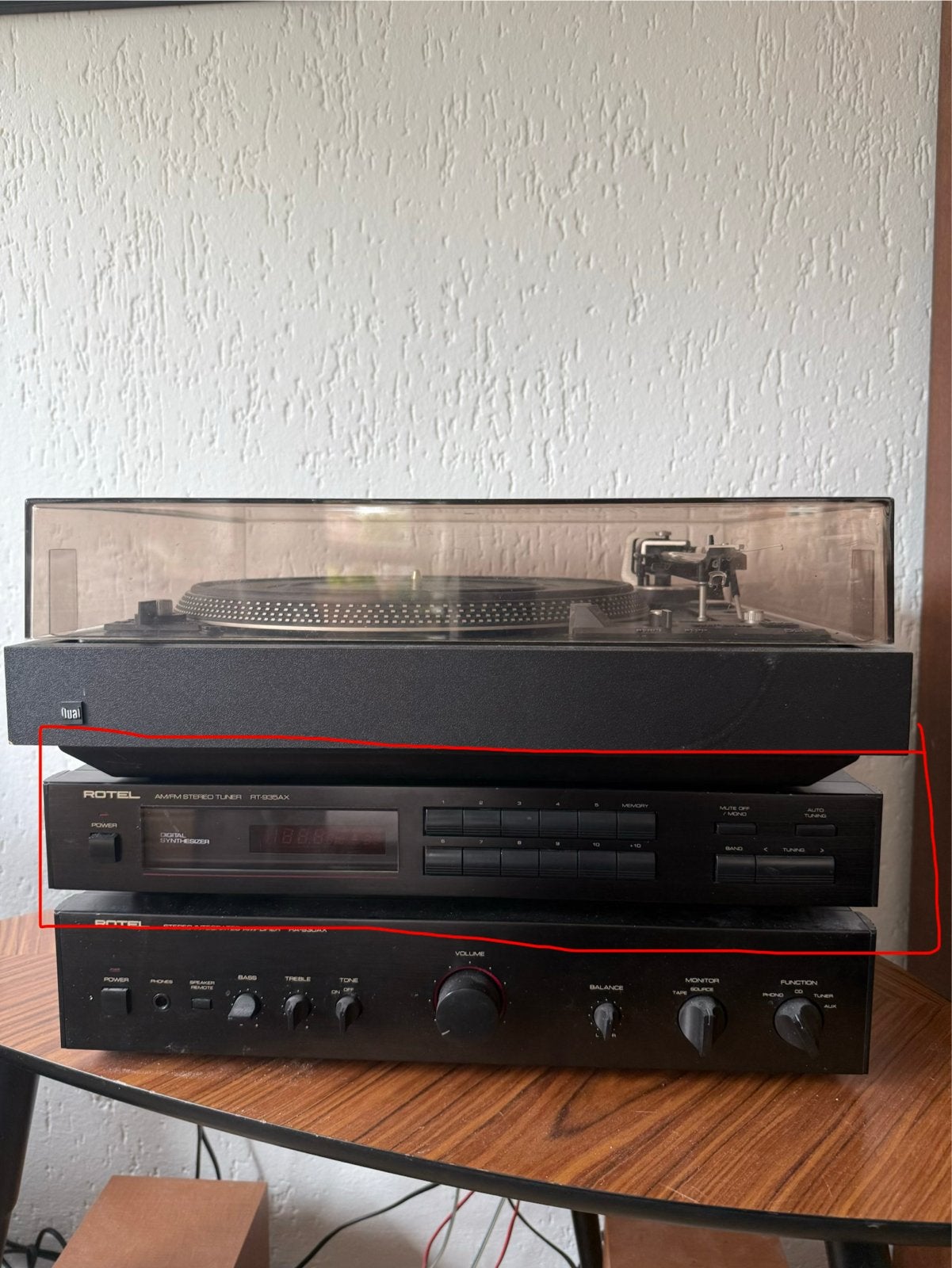 Rotel RT-935 AX AM/FM Tuner, Audio, Tv en Foto, Ophalen, Gebruikt, Analoog
