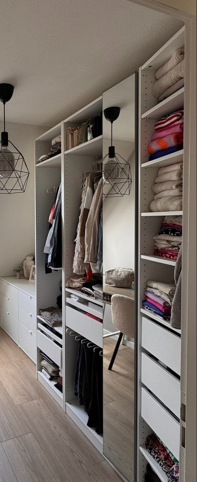 Ikea Pax Kasten met spiegeldeur en lades, Ophalen, Gebruikt, 200 cm of meer, 150 tot 200 cm