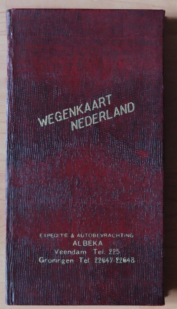 Wegenkaart Nederland Albeka ( Expeditie & bevrachting ) 1945, Gelezen, Ophalen of Verzenden, Landkaart, 1800 tot 2000