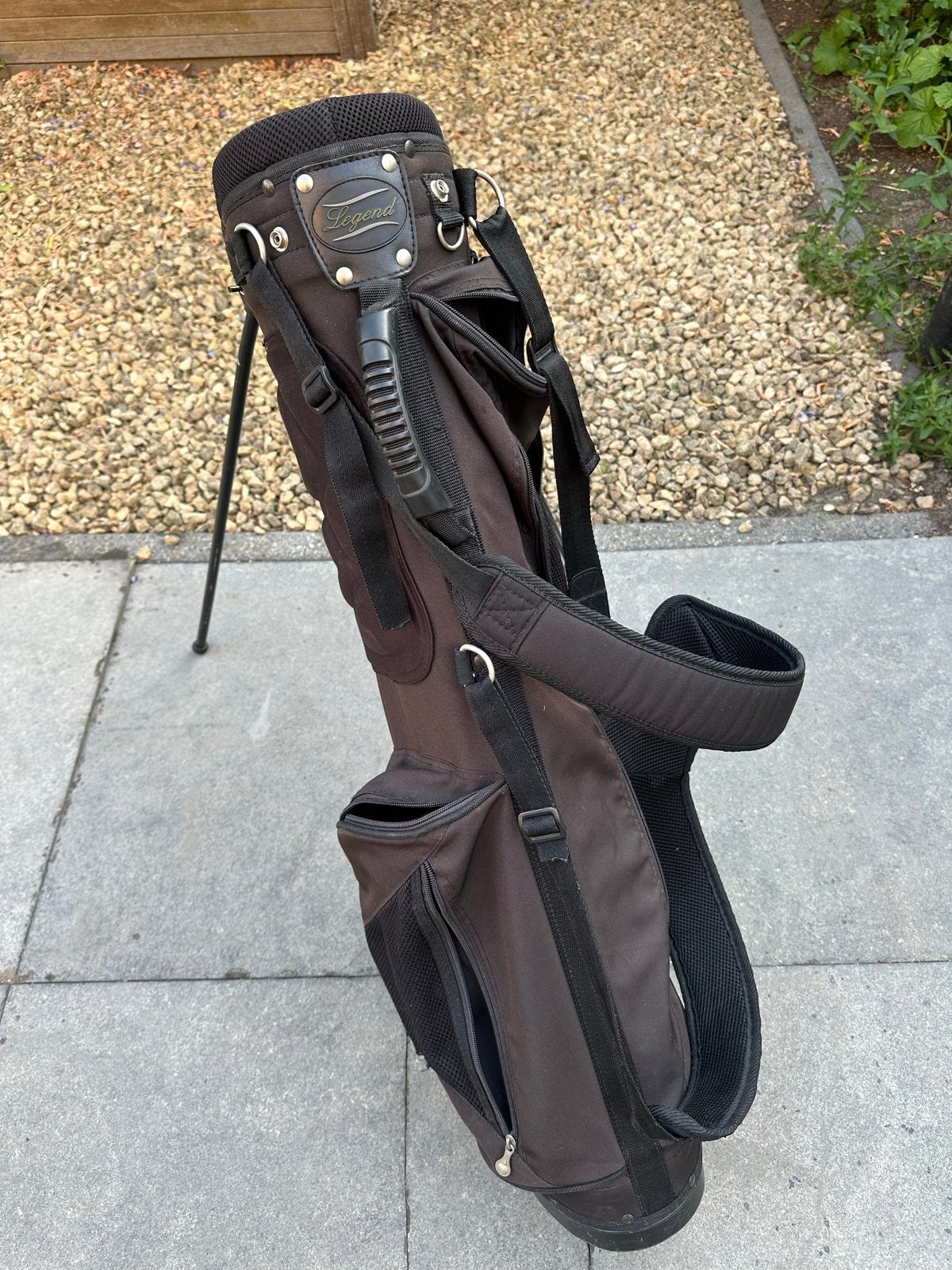 Legend zwarte golftas met veel vakken, prima werkende ritsen, Ophalen of Verzenden, Gebruikt, Tas