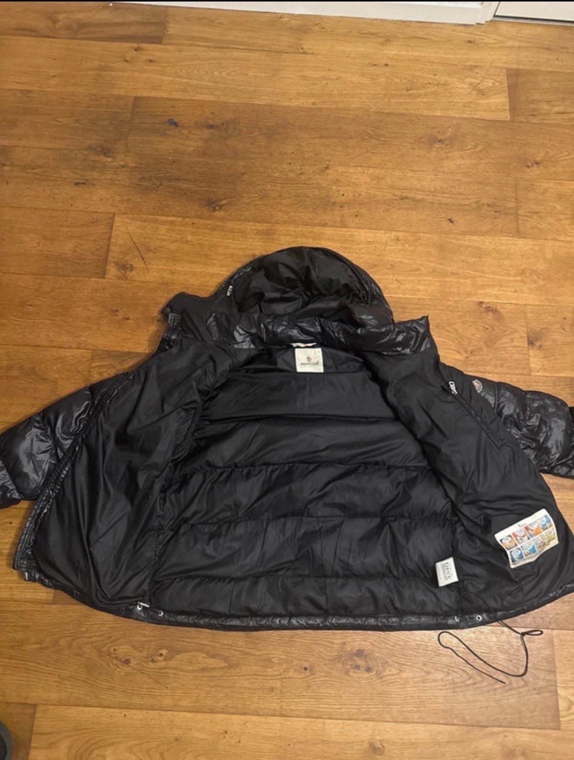 Moncler Maya donsjack zwart maat 5 (XL), Ophalen of Verzenden, Zo goed als nieuw, Maat 56/58 (XL), Zwart