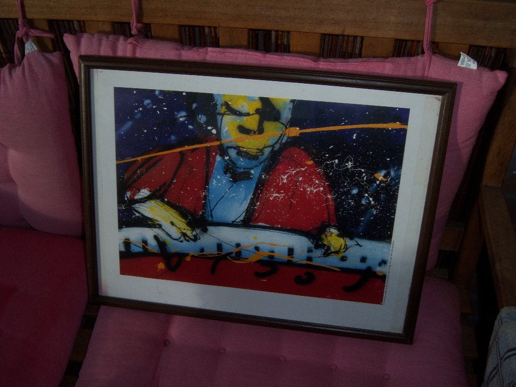 2 x Herman brood ( reproductie ), Ophalen, Gebruikt, Minder dan 50 cm, Schilderij
