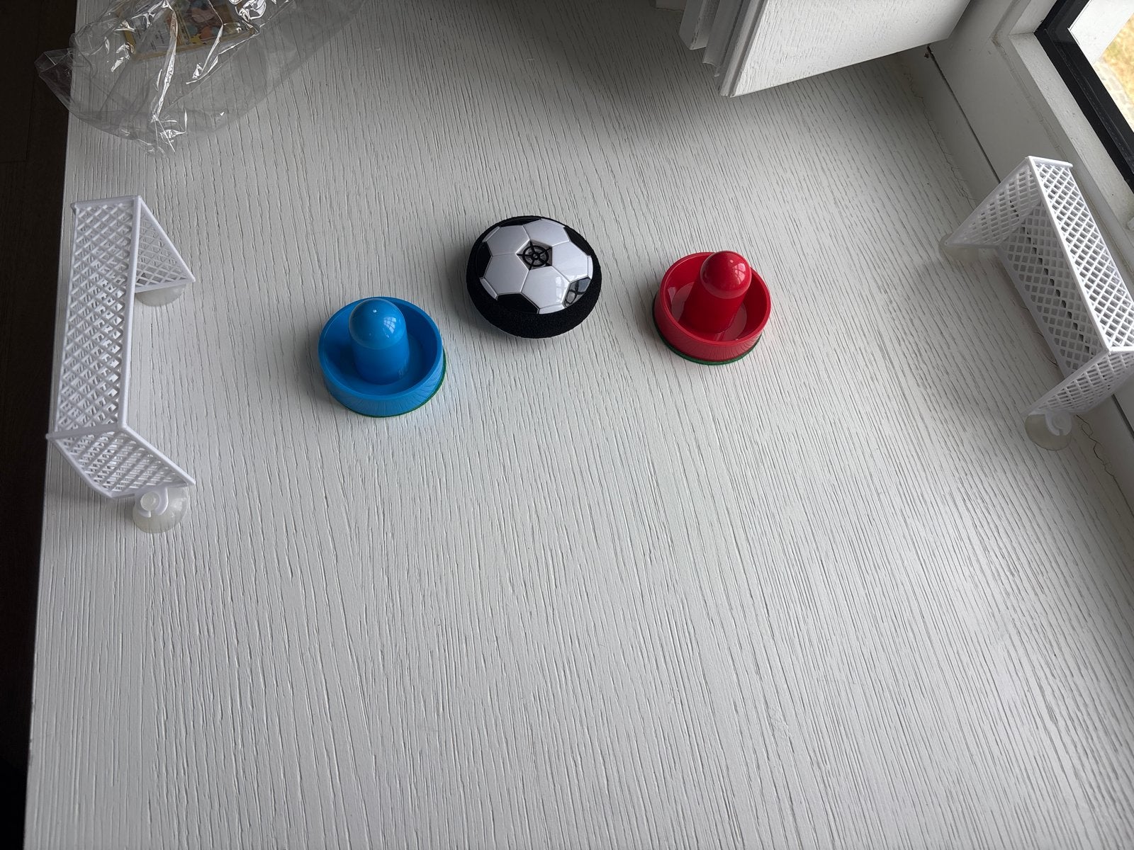 Mini Airhockey Voetbalspel met Doelen en Paddles, Ophalen of Verzenden, Zo goed als nieuw, Jongen of Meisje