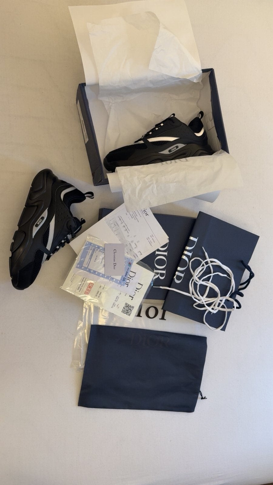 Dior B22 sneakers zwart – compleet met doos en toebehoren, Zwart, Ophalen of Verzenden, Sneakers of Gympen, Zo goed als nieuw