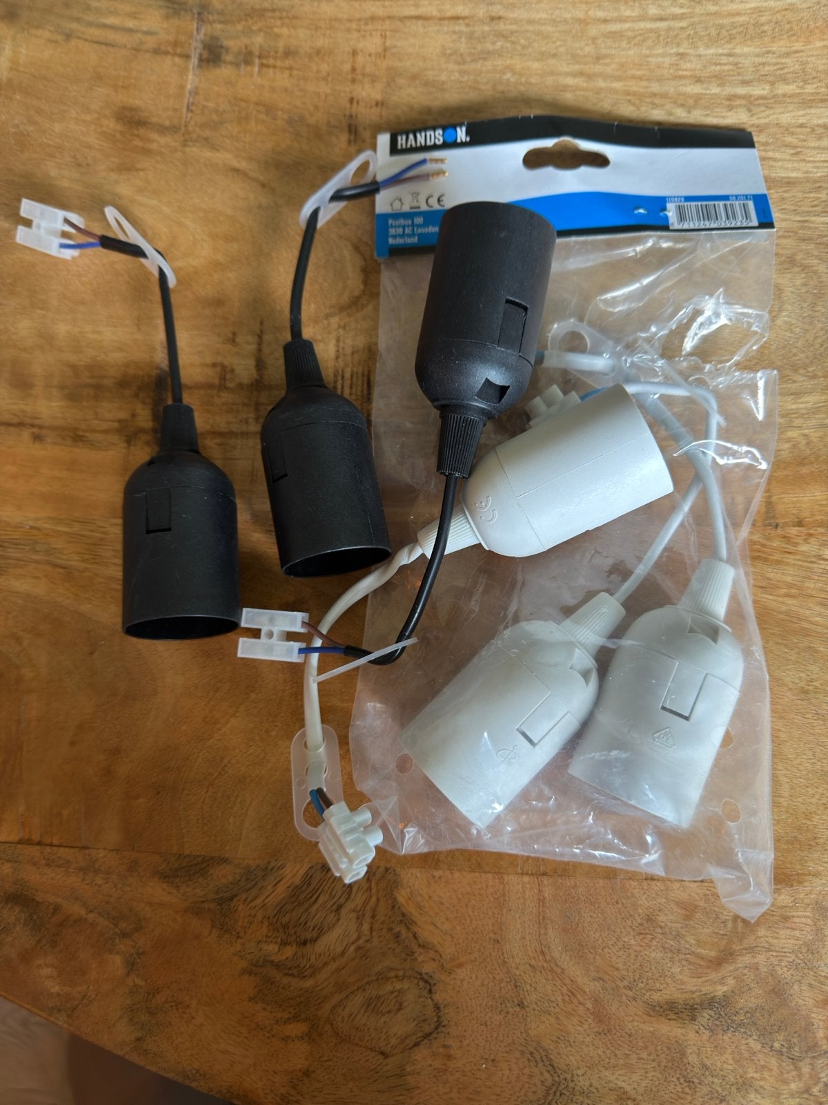 Nieuwe HandsOn E27 fittingen, zwart en wit, Overige typen, Nieuw, Overige merken, E27 (groot)