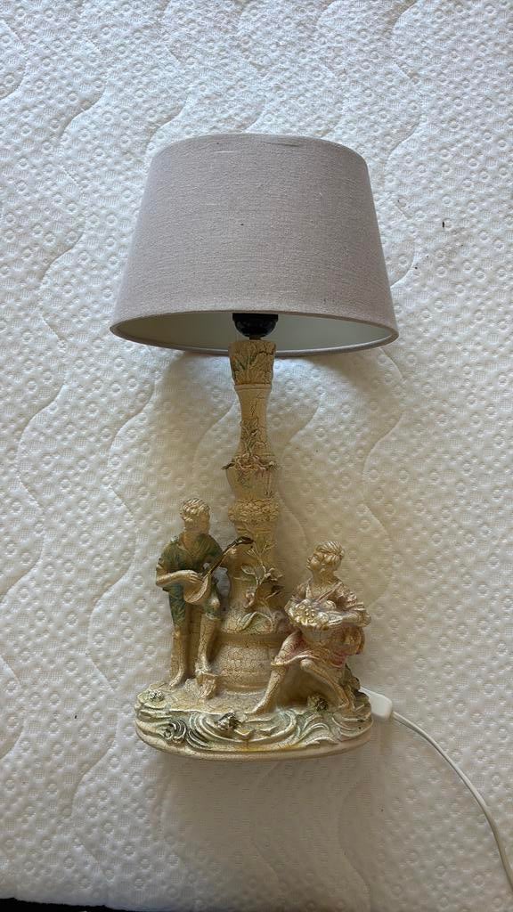 Vintage lamp man en vrouw, Huis en Inrichting, Lampen | Wandlampen, Ophalen of Verzenden, Zo goed als nieuw