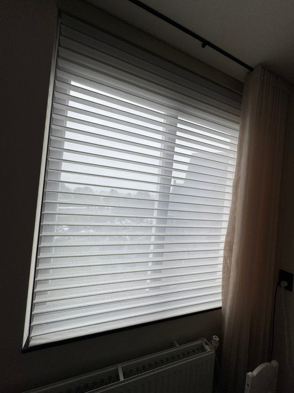 2x Linnen silhouette jaloezieën Japandi stijl Beige – NIEUW, Huis en Inrichting, Ophalen of Verzenden, Nieuw, Beige
