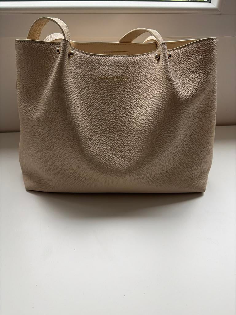 Isabel Bernard Shopper Beige Leer, Sieraden, Tassen en Uiterlijk, Tassen | Damestassen, Ophalen of Verzenden, Zo goed als nieuw