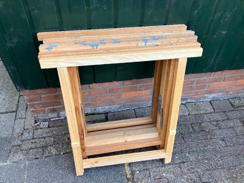 houten schragen 5 stuks schraag, Doe-het-zelf en Verbouw, Werkbanken, Ophalen, Gebruikt, 70 tot 120 cm