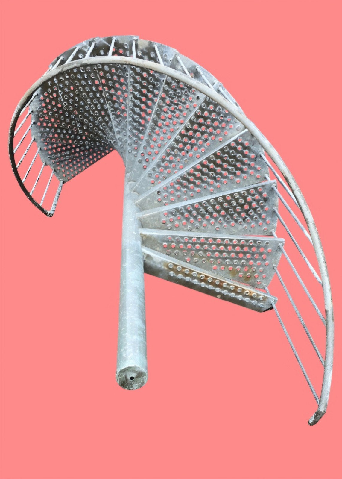 Wenteltrap ronde trap 278cm - 280cm. Verzinkt gegalvaniseerd, Ophalen, Gebruikt, Trap, 2 tot 4 meter