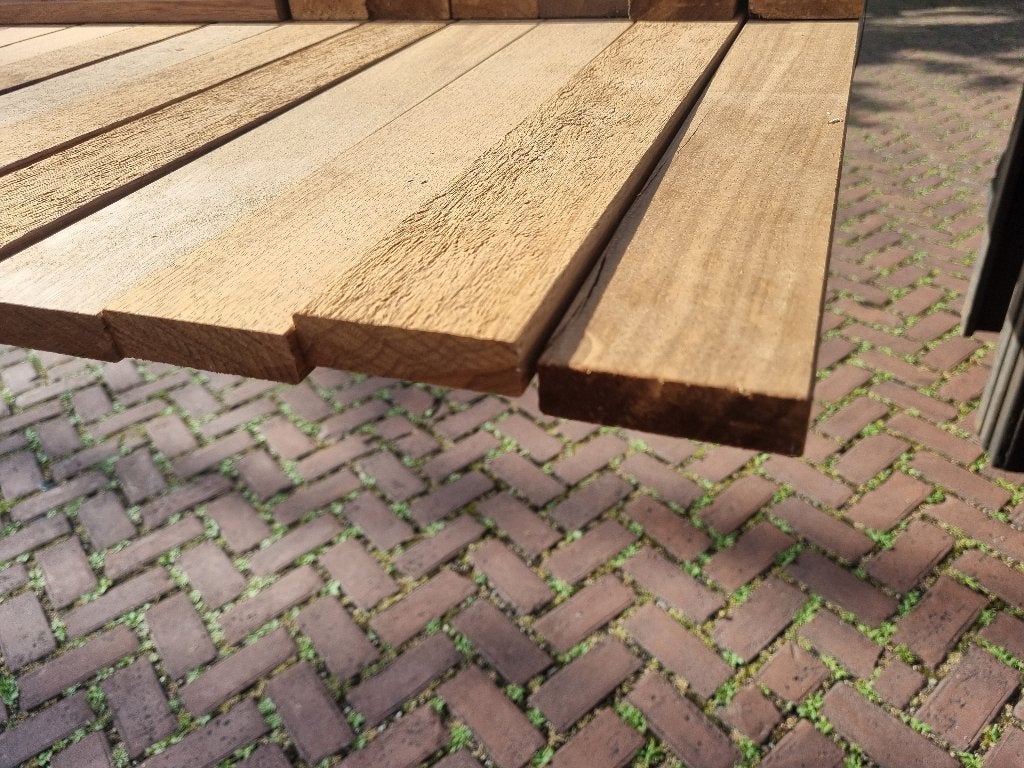 Hardhouten latten /planken 1.8x6.7 cm - nr: HP37, Tuin en Terras, Ophalen, Planken, Nieuw, Hardhout