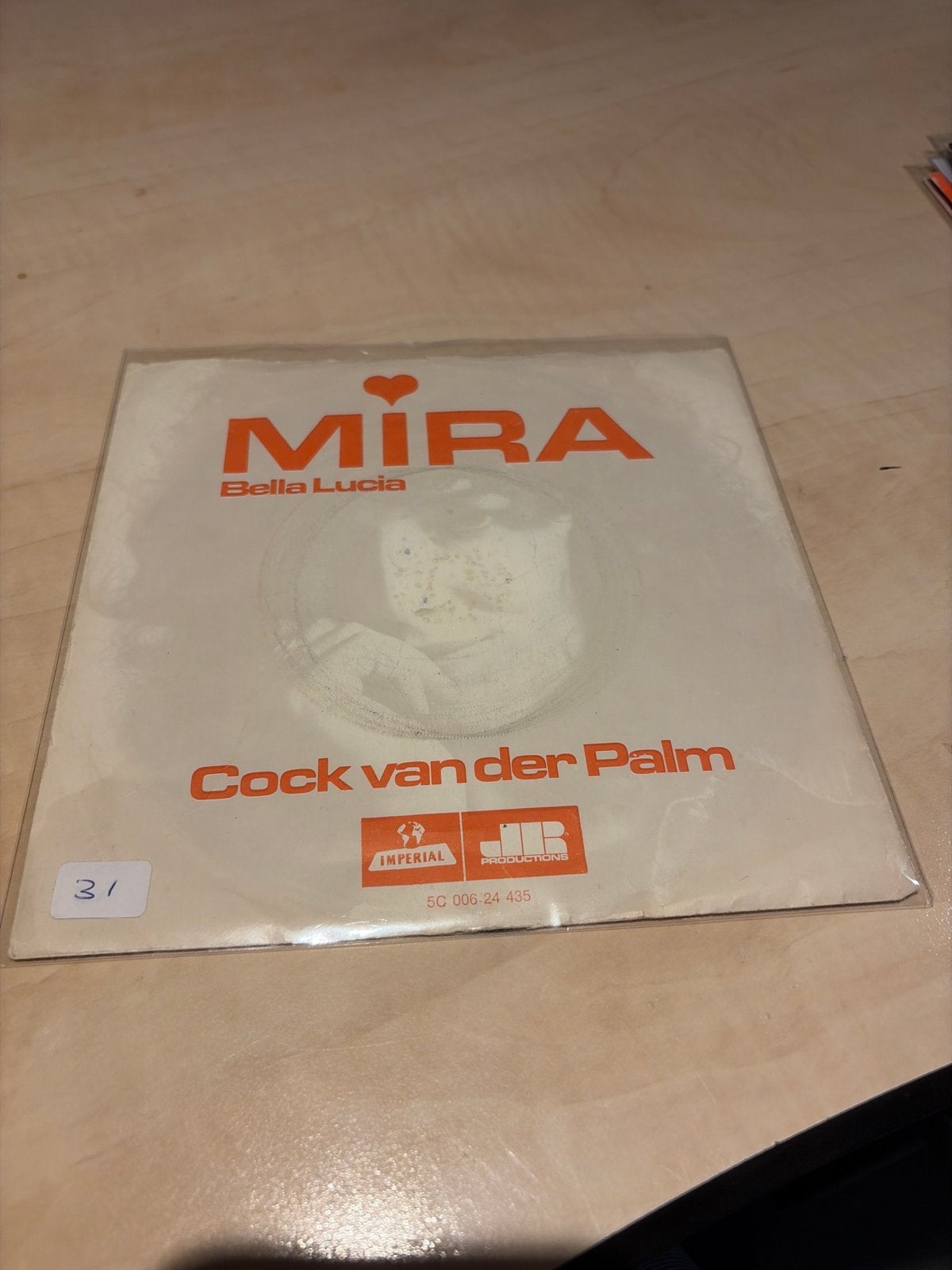 Cock van der Palm - Mira / Bella Lucia (7 inch vinyl single), Gebruikt, 7 inch, Ophalen of Verzenden, EP