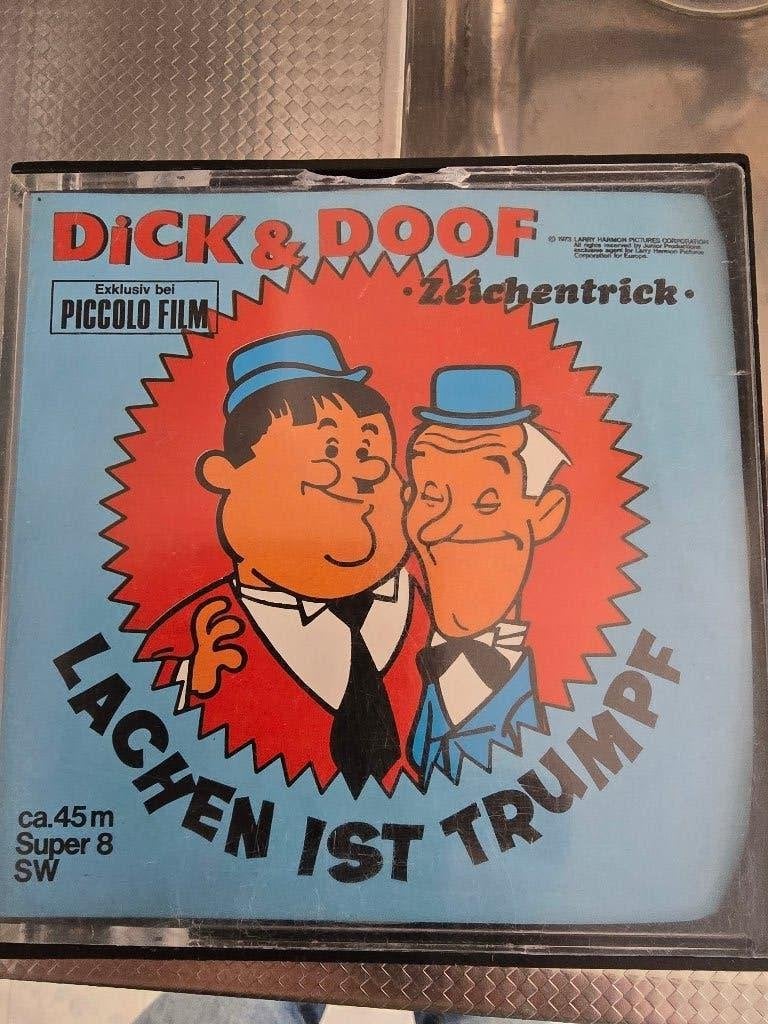 super 8 Animatie tekenfilm Stan laurel & Oliver Hardy., Ophalen of Verzenden, 8mm film