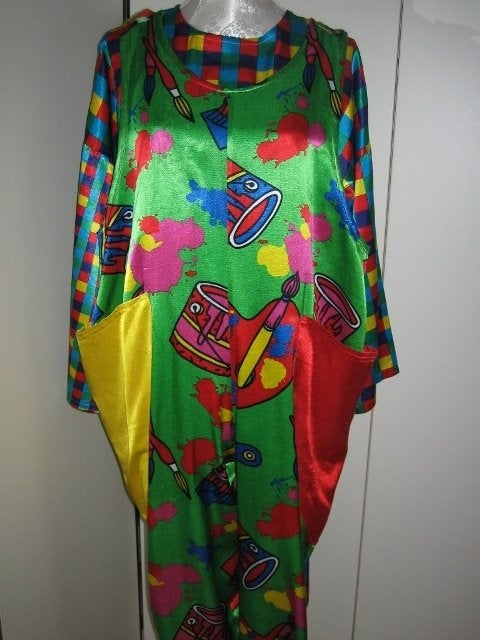 Te koop aangeboden: Clownspak , Kleding | Dames, Maat 38/40 (M), Carnaval, Ophalen of Verzenden, Zo goed als nieuw