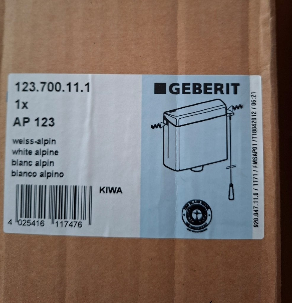 Geberit opbouw-spoelreservoir hooghangend + deksel spoeling, Ophalen of Verzenden, Nieuw, Toilet