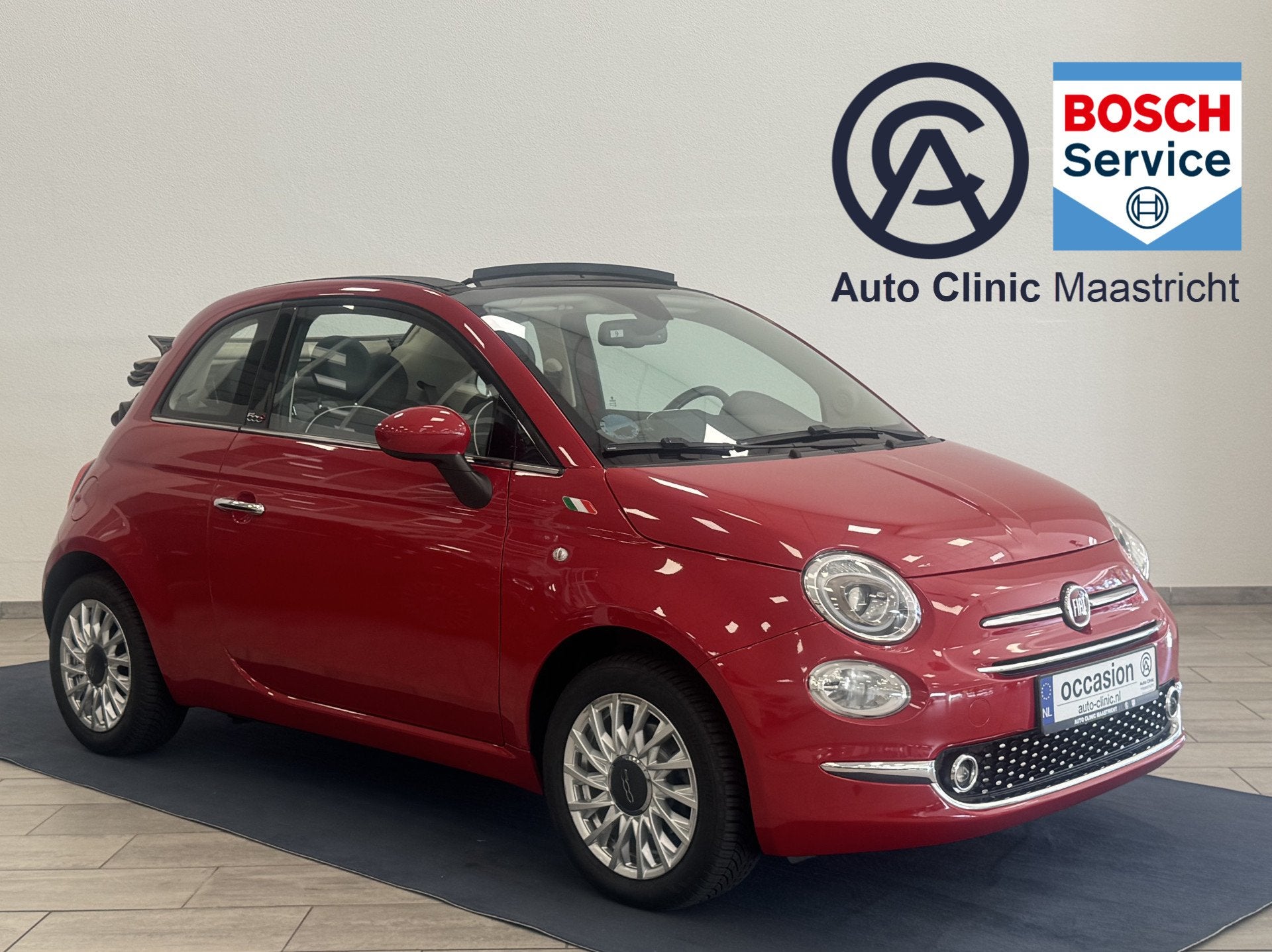 Fiat 500C 1.2 LOUNGE / CABRIO / 4-CILINDER / FACELIFT / AIRC, Auto's, Fiat, Stof, Gebruikt, 4 cilinders, Cabriolet