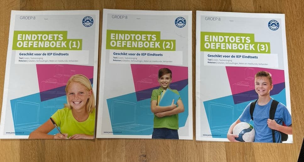 JUNIOR EINSTEIN Eindtoets Oefenboek Groep 8 (set van 3!!!), Ophalen of Verzenden, Zo goed als nieuw, Overige niveaus, Overige vakken