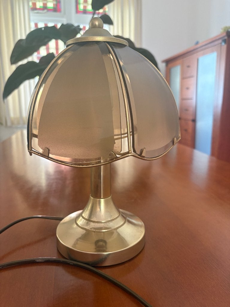 Tafel lamp rookglas, Gebruikt, Overige merken, Overige fittingen, Ophalen of Verzenden